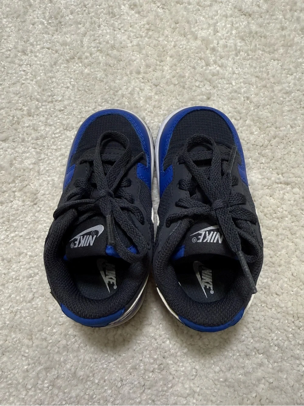 Nike Dunk Low Top Sneakers Baby Toddler Kids Blue Black & White Size 6C